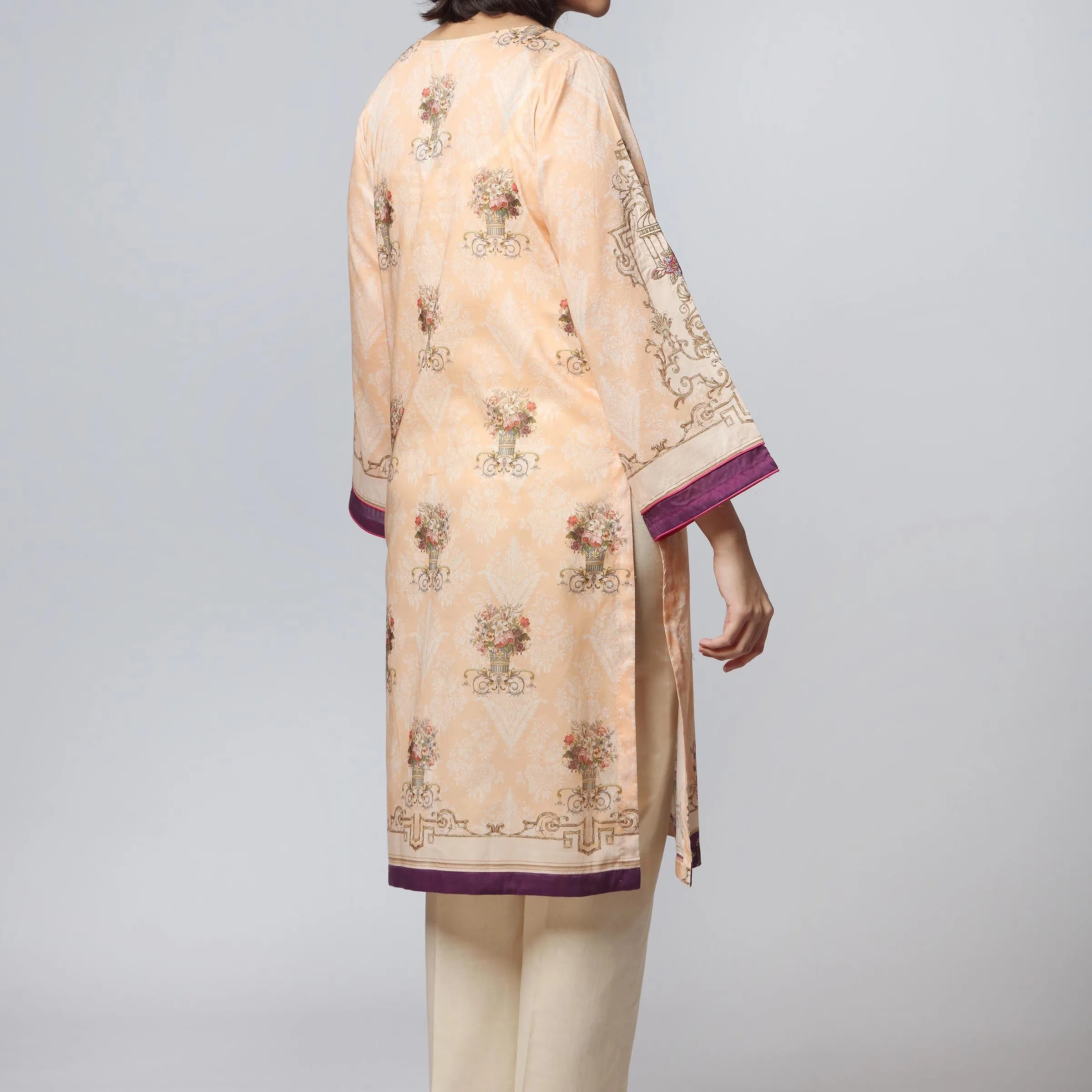 1PC- Digital Printed Lawn Embroidered Shirt PS3137