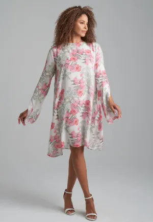 Anita Silk Dress in Angels Trumpet