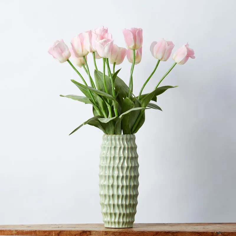 Blushing Tulip Silk Arrangement