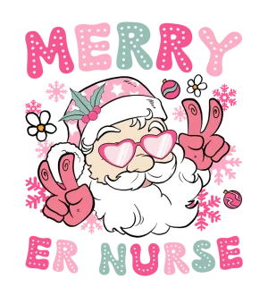 Christmas, ER nurse, heat transfer, press and peel