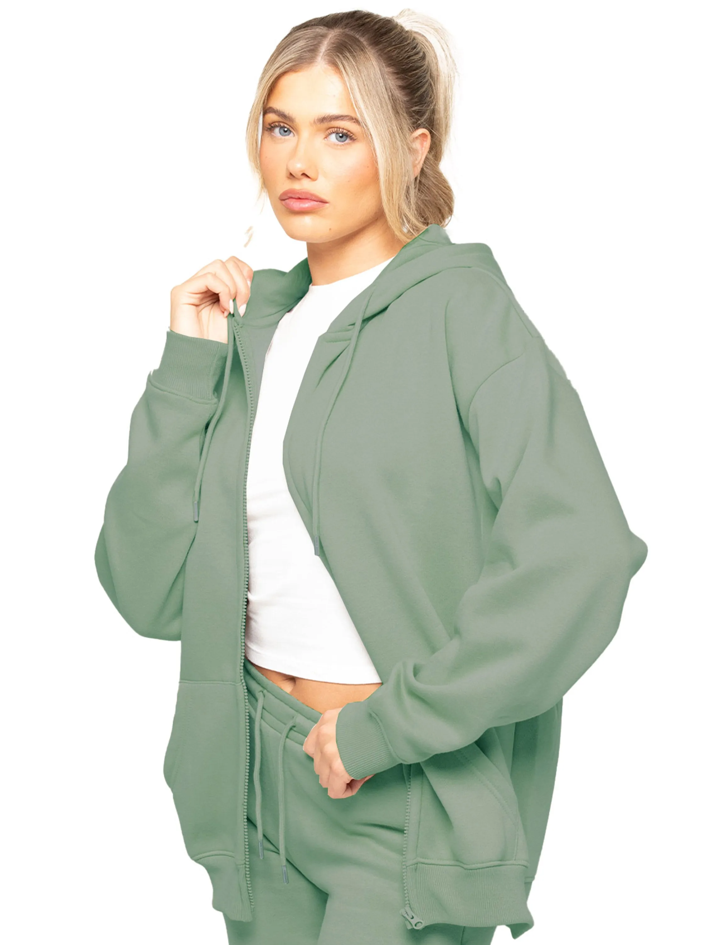 Enzo | Womens Oversized Zipped Hoodie