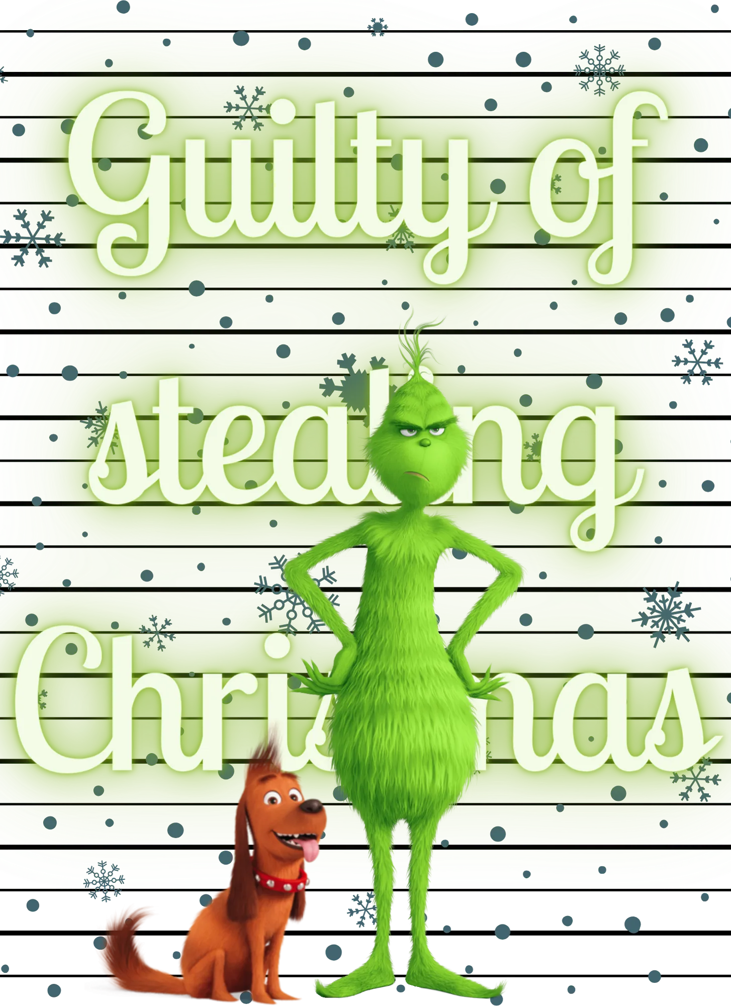 Guilty of stealing Christmas, character, green monster