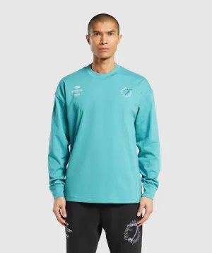 Gymshark Strength and Conditioning Long Sleeve T-Shirt - Artificial Teal