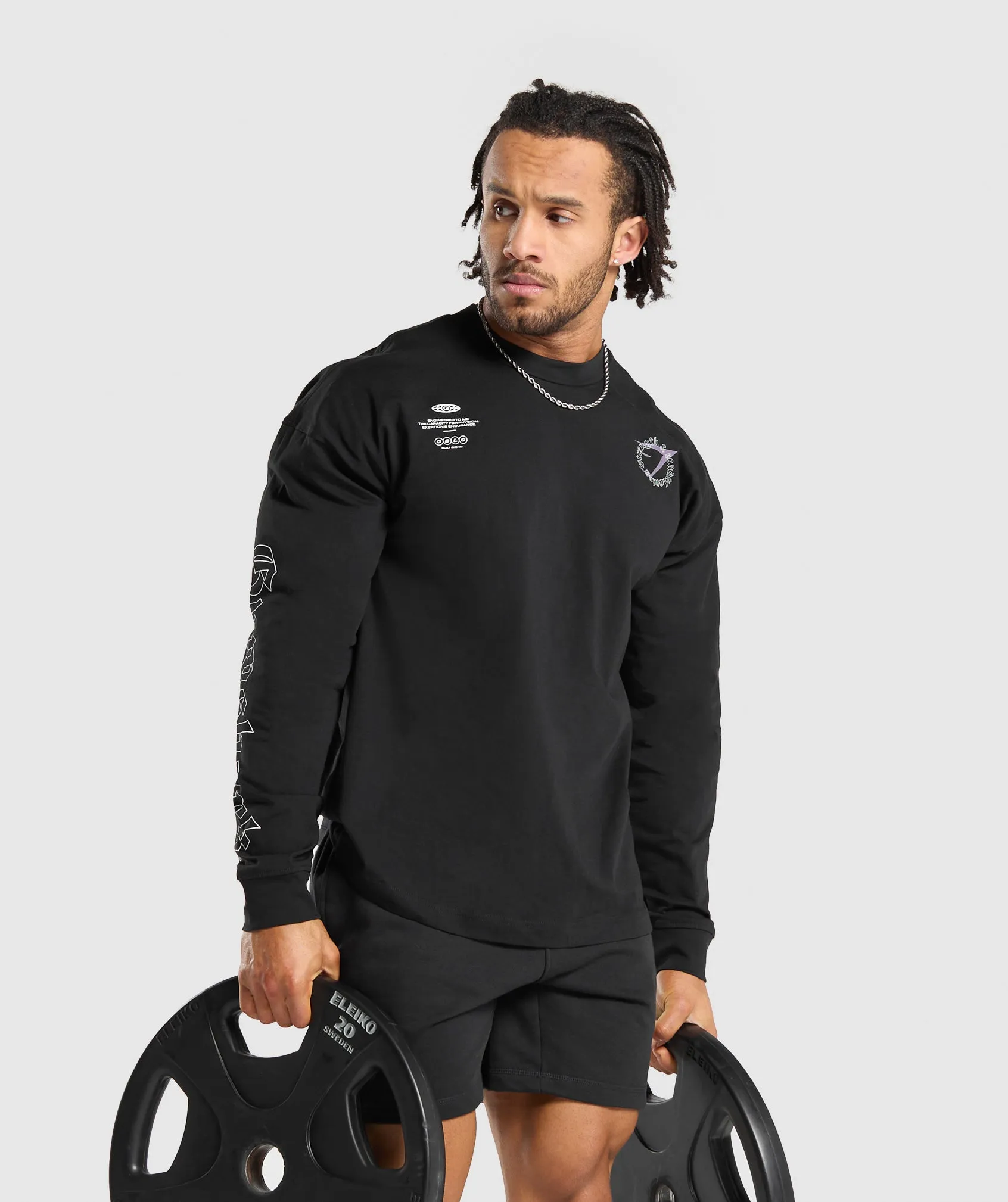 Gymshark Strength and Conditioning Long Sleeve T-Shirt - Black