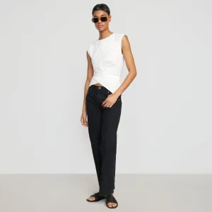 Janae Sleeveless Wrap Jersey Tee