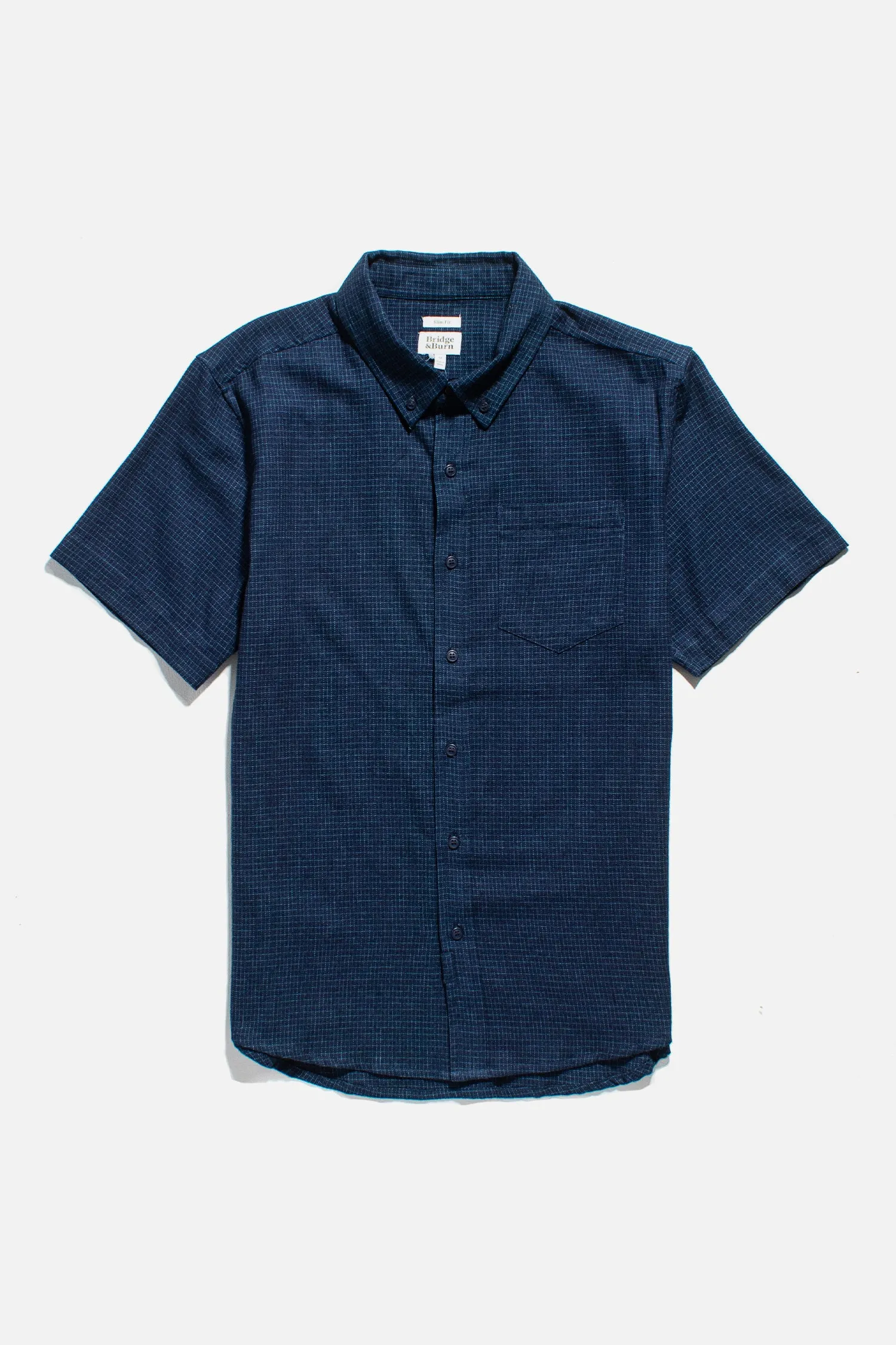 Jordan Slim Shirt / Indigo Grid