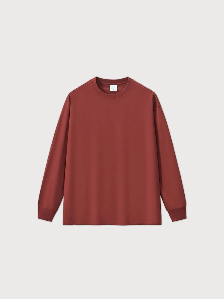 Men'S Flowy Long-Sleeved T-Shirts In Solid Colors