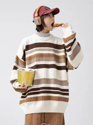 Men'S Stripes Knit Sweaters