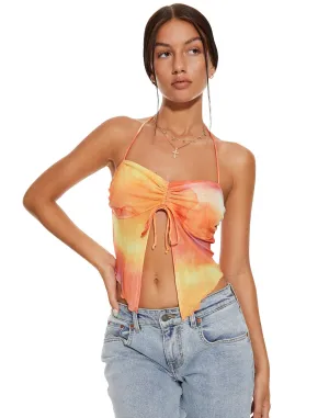 MOTEL X BARBARA Barbara Top in Fruit Crush Watercolour