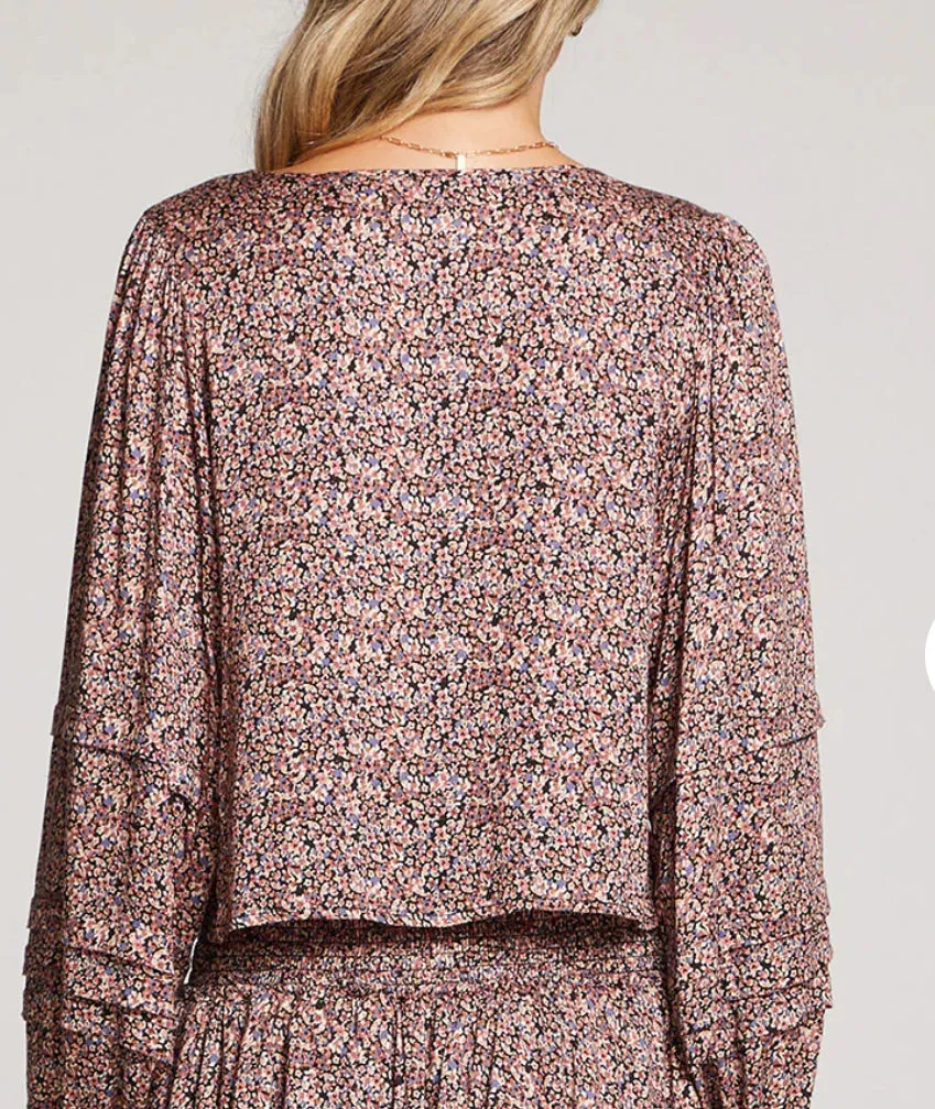 Paisley Long Sleeve Print Top