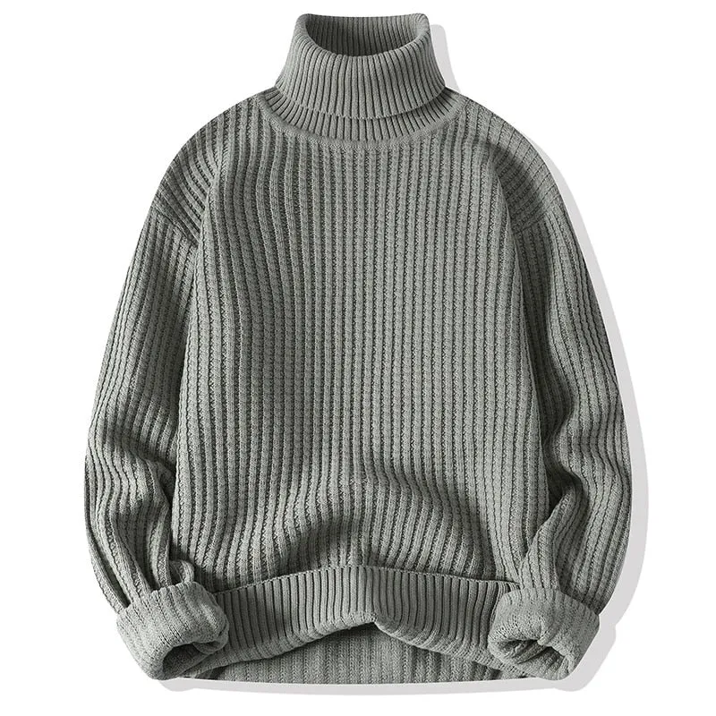 Pologize™ Solid Color Warm Turtleneck Sweater