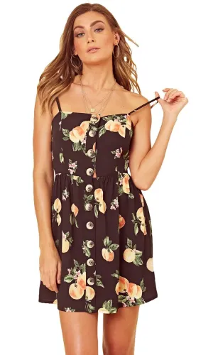 Women Fruit Print Cami Dress