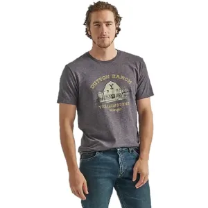 Wrangler Men's Yellowstone Tee Charcoal Heather Shirt